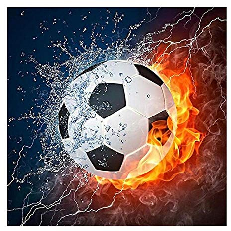 tompig Diamant Painting Bilder DIY 5D Diamant Malerei Diamond Painting Kits Full Drill Fußball 30x30 cm