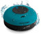 MUSIC HERO 3W Lautsprecher mit Saugnapf, Tasten für Musik und Anrufe, integriertes Mikrofon und Freisprecheinrichtung, wassergeschützt für den Einsatz in Dusche, Bad, Schwimmbad und Küche