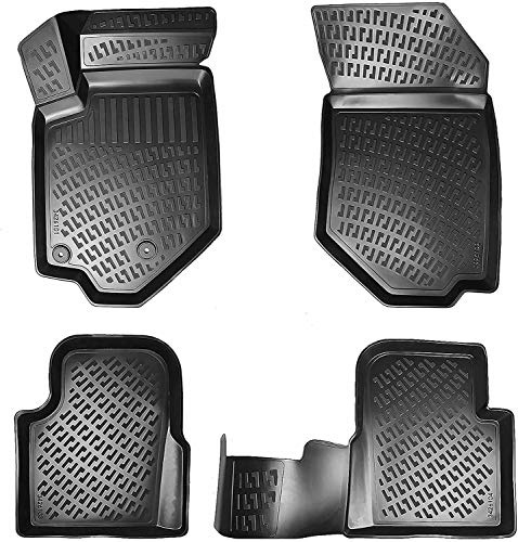 Design 3D Gummimatten Set für FIAT Grande Punto III 2005-2018 | Hoher 5cm Rand