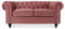Canapé Chesterfield Velours 2 Places Altesse Vieux Rose