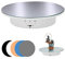 CDIYTOOL Motorisierter Plattenspieler-Präsentationsständer, 90–180–360 Grad, elektrischer Display-Ständer, 8 kg Tragkraft, 20 cm Durchmesser, mit 5 PVC-Hintergründen (weiß)
