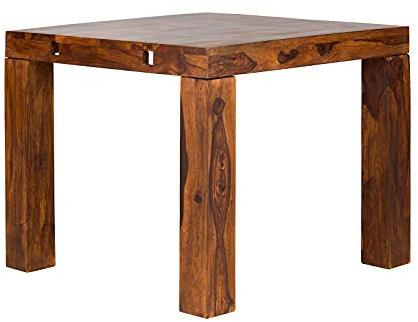 Woodkings® Esstisch Cubus 90x90 Massivholz Palisander erweiterbar Echtholz Tisch rustikal Küchentisch Landhaus Holztisch Esszimmermöbel