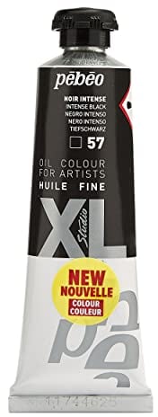 Pebeo - Óleo fino XL 37 ML - Pintura al óleo Negro - Pintura al óleo Pebeo - Negro intenso 37 ml