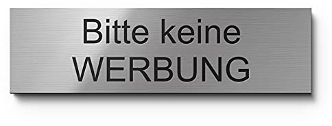 Briefkasten Schilder Keine Werbung und kostenlose Zeitung | Professionelle Gravur auf Kunststoff | Robust - wetterfest - rostfrei - langlebig - UV-beständig