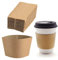 Frcctre 300 Pack Kraft Coffee Cup Sleeve, Brown Disposable Corrugated Cardboard Paper Jackets, Kraft Hot Coffee Cup Sleeves for Espresso Coffee Milk Tea Beverage Insulator and Hand Protection