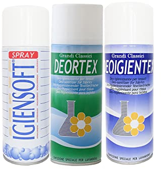 Tris Rampi deodoranti e igienizzanti per tessuti grandi Classici: IGIENSOFT, deortex, deoigientex da 400ml