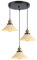 iDEGU Retro 3-flammige Pendelleuchte, Industrial Hängelampe E27 Deckenleuchte Metall Lampenschirm 22cm Design Edison Vintage Lampe Hängeleuchte für Küche Esszimmer Schlafzimmer Flur (Hellgelb)