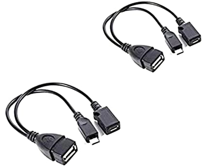NOPEILVI Adaptador Ethernet USB de 2 Puertos, Adaptador OTG para Fire TV Stick 3 o 2nd Gen - Negro