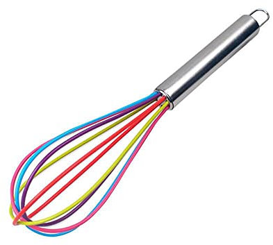 EliteKoopers 1Pcs Silicone Rainbow Whisk Kitchen Egg Beater Sauce For Blender Mixer Whipping Hand