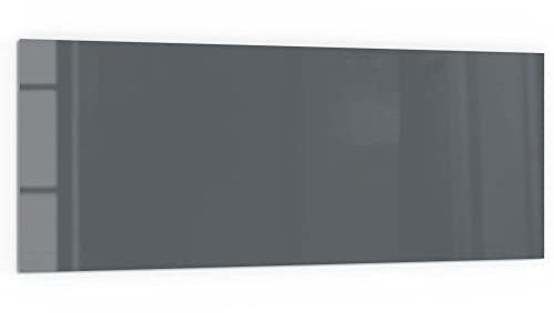 DEQORI Küchenrückwand Glas | Unifarben - Dunkelgrau | 125x50 cm | Bad- oder Herd-Rückwand | Herdblende Spritzschutz für Küche & Badezimmer | Moderne Deko für Fliesenspiegel
