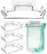 4 Sets of Stainless Steel Wall-Mounted Trash Bag Holders for Kitchen and Bathroom Organization Easy Installation with Stickers Space-Saving Design for under Sink and Cabinet