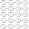 PATIKIL 20 Pack Anhänger Schalen 316 Edelstahl 25mm Runde Lünette Schalen Anhänger Basis Cabochons Einstellungen Schalen mit 2 Ringe für Foto Anhänger Schmuck Herstellung Silber Ton