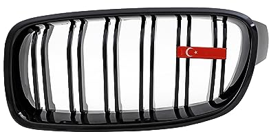 Wunsch Länderflaggen + Emblem Halter für BMW F30 F31 Doppelsteg Kühlergrill Türkei
