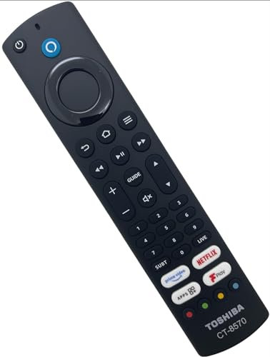 Original Fire Replacement TV Remote Control for Toshiba CT-8570 RC39178 Compatible With 43UF3D53DB 50UF3D53DB 55UF3D53DB 65UF3D53DB 43UF3D63DA 65UF3D63DA Smart 4K Ultra HD HDR LED LCD