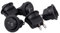 BLASHRD 5 Pcs SPST Boton negro On/Off interruptor Redondo de AC 6A/250V 10A/125V