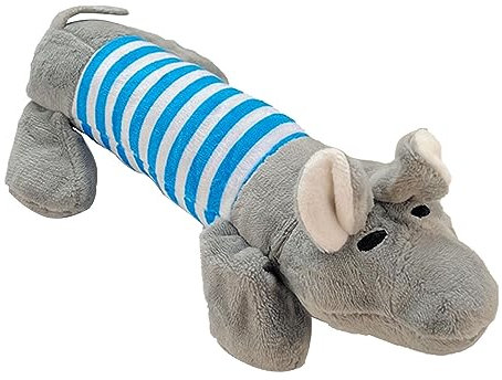 Plüsch-Hundespielzeug, Niedliches Nilpferd-Hundespielzeug, Gefülltes Hundespielzeug, Hunde-Kauspielzeug, Langlebiges Hundespielzeug, Interaktives Hundespielzeug Für Hunde, Katzen, Haustiere, Grau