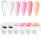 Nail Builder Gel Set, Gel Nail Polish Kit, 6 Color Hard Gel Builder Nail Extension Gel, Clear White Pink Nude Poly Gel Nail Set for Nail Thicken & Strengthen, Nail Art DIY for Women