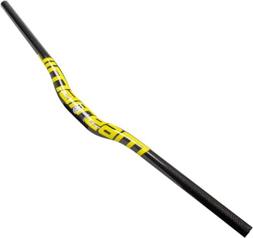 Mountainbike-Lenker 31,8 mm Carbonfaser-Rise MTB-Lenker 580/600/620/640/660/680/700/720/740/760 mm extra langer Fahrradlenker für die meisten Fahrräder,Gelb,580mm