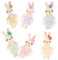 PHENOFICE 6st Kaninchenpuppe Plüschkaninchen Kleidungsstück-Kaninchen-Ornament Partyzubehör Für Osterhasen Kaninchen-dekor Kleine Hasenpuppe Osterhasen- Osterhasen-dekor Puppen Garn