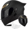 Casque Intégral XYYYM Modulable Homme-Femme, Certifié DOT, Noir, Pour Motos et Scooters, Taille 55-64cm