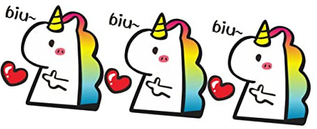 PAMINGONO 3 Stück Einhorn Autoaufkleber 12x11cm Selbstklebend Wetterfest Sticker Für Fahrzeug Stoßstange Fenster Geschenk