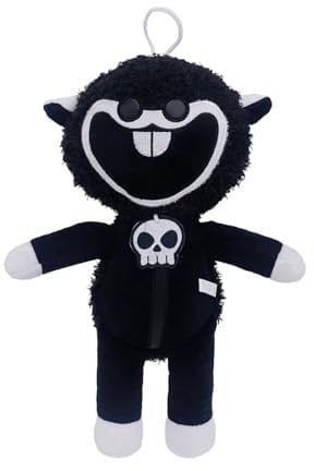 Benolls Smiling Critters Plush CatNap/Doyday/Craftycorn, Soft Stuffed Animal Pillow Doll for children and adults, (Black-B)