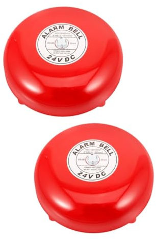 jojofuny 2St Alarm feuermelder feuerschalr Notfallglocke doorbell haustürklingel notfallklingel klingeltaster außen haustuerklingel door bell funkglocke lautes Klingeln der Glocke Eisen rot