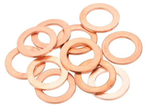 QUARKZMAN 12 guarnizioni piatte in rame, 13 x 20 x 1,5 mm, in rame, migliorate, per raccordi idraulici, bulloni, dado, riparazione elettronica