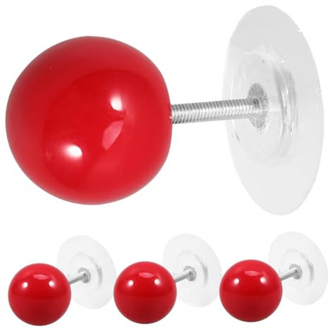 SWOOMEY Selbstklebender Lichtschaltergriff aus Pp und Eisen 4 Stück Rotes Wippschalter Design für Haushalt Praktisch und Einfach zu Montieren