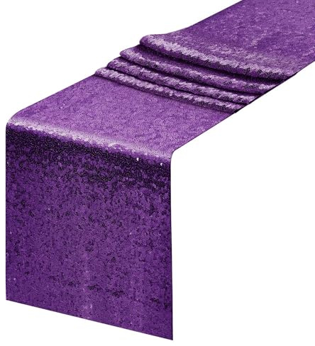 WANYI Pailletten Tischläufer Tischdecke 30 cm x 160cm Tischband Glitter Tischläufer Partydeko Tischdeko für Geburtstage, Festliche Dekoration