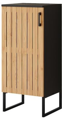 Vicco Midischrank Vayra, Bambus, 35 x 81 cm | zur Aufbewahrung von Badutensilien und Handtüchern