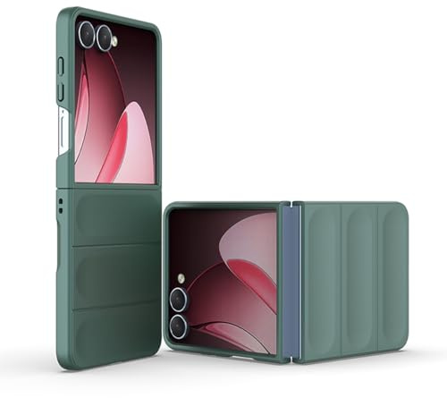 SEAHAI Case for Samsung Galaxy Z Flip 7 5G, Sturdy Shockproof Case Soft Silicone Airbag Design Rubber Cover Heavy Duty Protection Ultra Thin Cover - Green