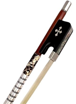 Professioneller Geigenbogen Brasilholz Geigen/Viola Bogen 4/4 3/4 1/2 1/4 1/8 Professionelle Teile Aus Natürlichem Rosshaar(Type 4)