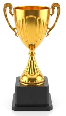 ADLABLD Mini trophées dorées, fond carré en ABS, mini coupe exquise pour enfants, pour fêtes d'anniversaire, compétitions sportives et événements scolaires, récompenses, trophées cadeaux