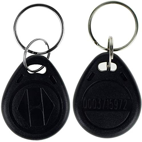 OBO HANDS 125khz Tags EM4100 RFID Karte Token Key Tag Zugangskontrolle Smart Card ID Keyfobs Paket von 100pcs (SCHWARZ)