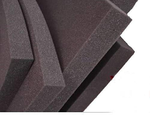 Akustikschaumstoff Glatt, 200x100x2cm, Anthrazit Schwarz