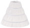 MEITEMEI Kinder Reifrock A Linie 3 Ringe Petticoat Unterrock Mädchen Lang Prinzessin Kleid Halb Slip (2-6 Yrs,Length 21.65, Weiß)