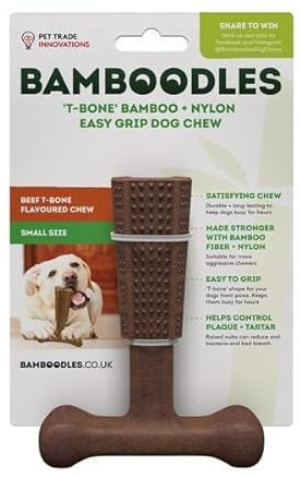 Bamboodles Dog Chew Toy – Small | Beef Flavour | Long Lasting Chew toy for Small Dogs | Durable and Safe Daily Chew