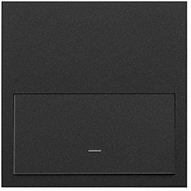 Kit front horizontal para 1 elemento con 1 tecla, serie 100, 3 x 11 x 11 centímetros, color negro mate (referencia: 10020101-238)