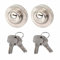 AYR 10353 Picaportes y cerraduras para puertas. Sistema CLOSE sobre manillas con roseta, Níquel satinado, 51mm de diámetro