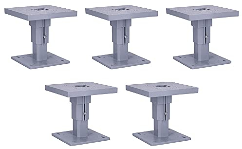 Voxura Teleskop-Geräteträger Isolierstärke 80-160mm UP Fläche 110x110mm Leitungsführung Außendämmung Beleuchtung UP tief universal Grau 5 Stück