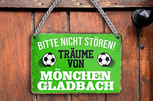schilderkreis24 – Blechschild Lustiger Spruch Deko Artikel Sport Verein Geschenkidee Männer Club Fußball Fan 18x12 cm (Bitte Nicht stören MÖNCHEN GLADBACH)
