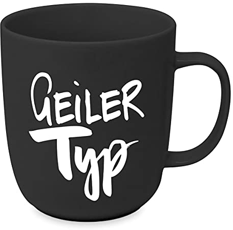 Porzellantasse Tasse Henkelbecher Frühstück Kaffee & Tee Becher 350ml - Geiler Typ & Schöne Frau (geiler Typ)