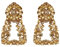 EVER FAITH Geometrische Statement-Ohrringe, große quadratische Dreieck-Baumel-Kristall-Tropfen böhmischen erhöhtes Design Ohrringe Braun