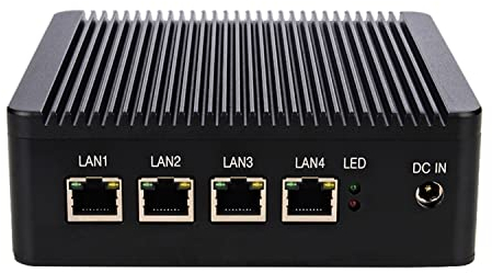 Micro Firewall Appliance, Mini PC, Pfsense, OPNsense, Untangle, VPN, Router PC, Quad Core J1900, HUNSN RC01, 4 x I211 Lan, 2 x USB, HDMI, VGA, SIM Slot, 8G RAM, 64G SSD