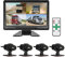 VSYSTO 10,1'' Monitor 4CH Dash Cam, Visione Notturna 720P Anteriore e Laterale e Telecamera Posteriore di Backup per Trattori e Roulotte (10,1 pollici+720P telecamere*4)
