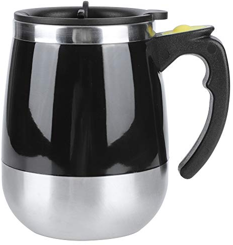 Serlium Taza de café, taza de café agitadora eléctrica de acero inoxidable, taza agitadora magnética automática, taza de salud magnetizada