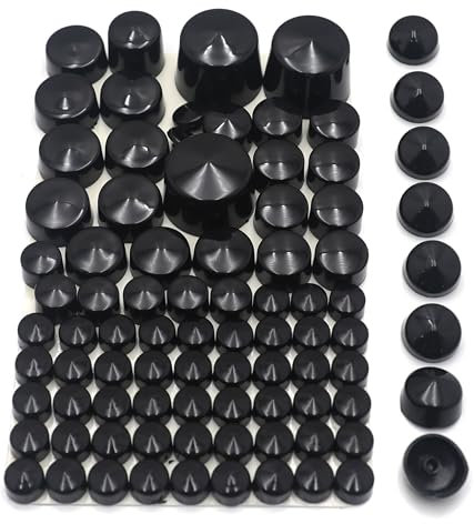 Set di bulloni in plastica ABS per moto HASkulle, tappi copribulloni, compatibili con Harley Davidson Softail Twin Cam, 2000-2005-2006, neri