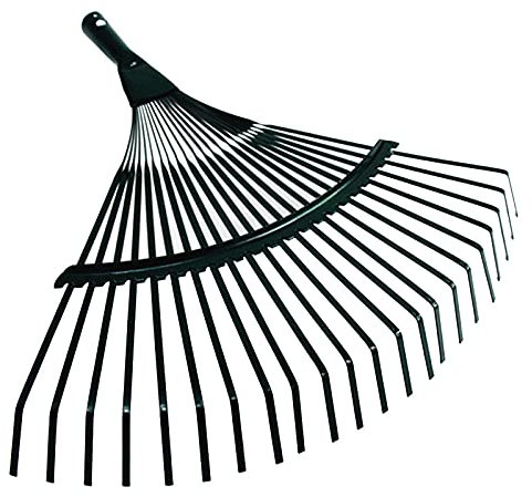 Oikabio 42 cm Steel Fan Rake , Replacement Heavy Rake for Garden, Patio, Leaves, Cessped, 22 Teeth