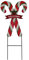 Weihnachten Zuckerstange Gartenstecker, Metall Zuckerstange Willkommensschild Wanddekoration, 68,6 cm H Xmas Yard Schild Frohe Weihnachten Outdoor Dekorationen für Garten Rasen Terrasse Rasen Weg